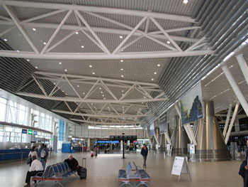 Dobner metal ceilings in sofia airport in bulgaria